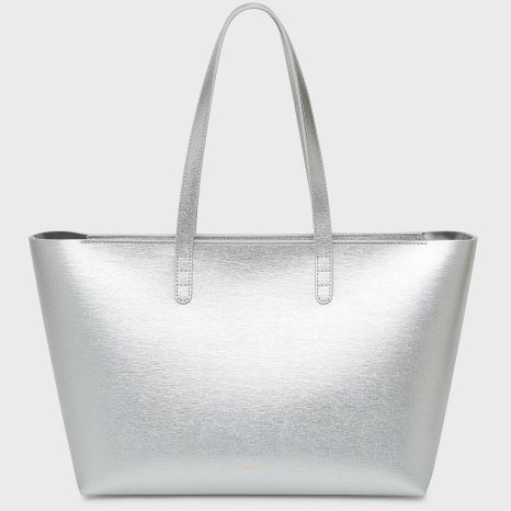 Women's Mansur Gavriel Small Zip Tote Bags Silver | AU 8509QG